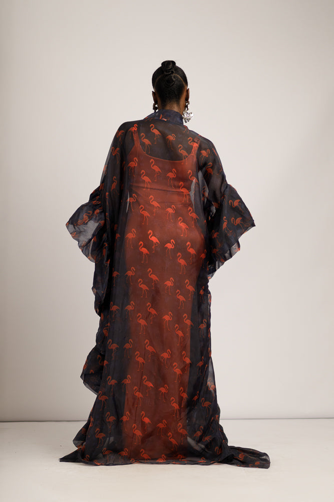 JBUMS VOILE KIMONO - NAVY BLUE
