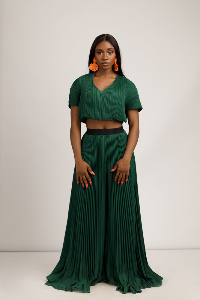 ZURI ZUKI PANT SET - EMERALD GREEN