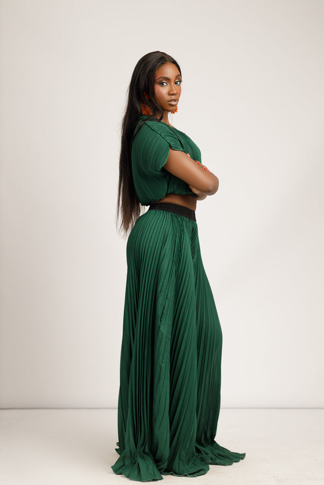 ZURI ZUKI PANT SET - EMERALD GREEN