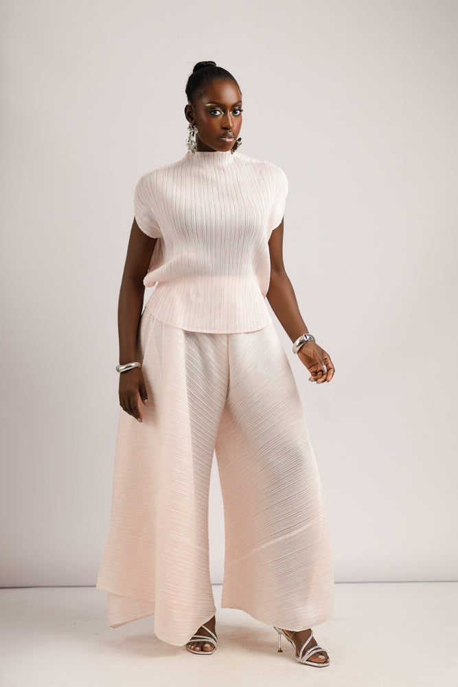 PEARL ZUKI PANT SET - BLUSH PINK