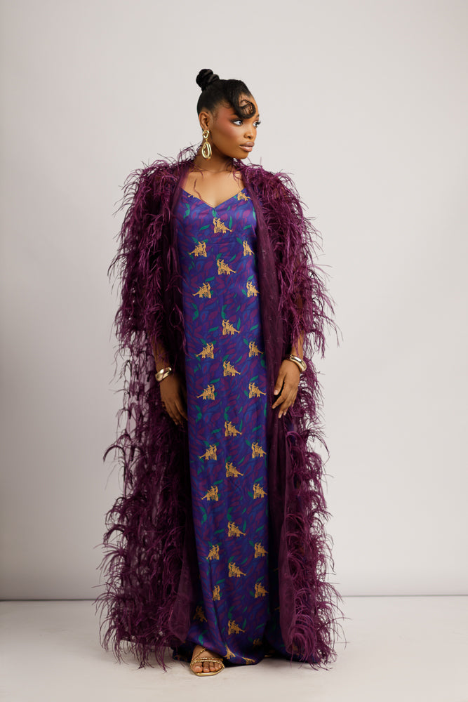 BELLA SLIP DRESS - PURPLE