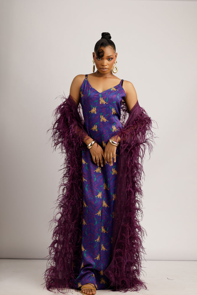 BELLA SLIP DRESS - PURPLE