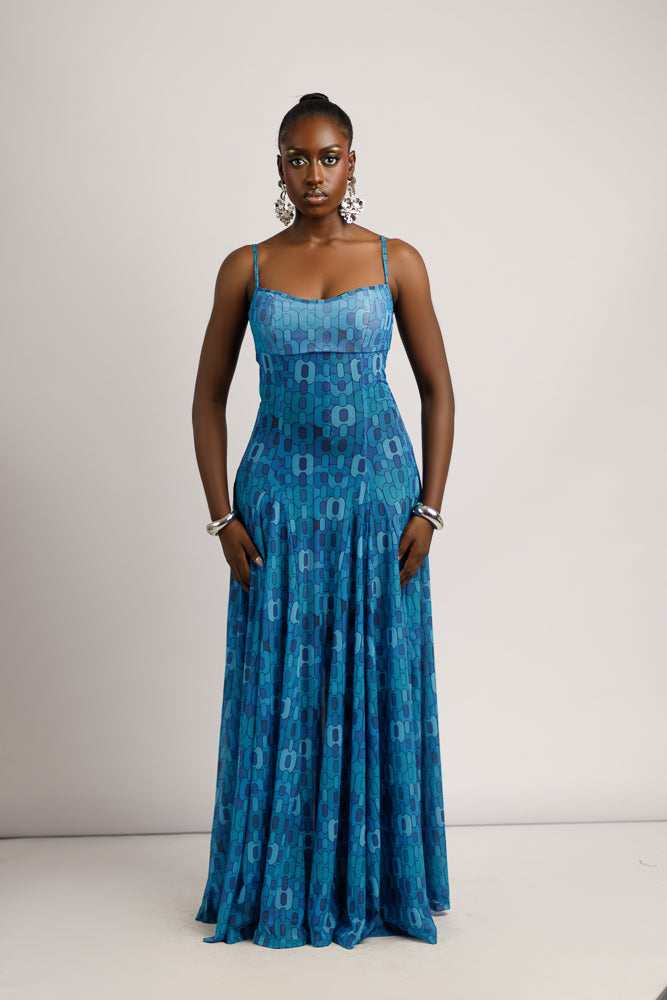 GISELE MAXI MESH DRESS