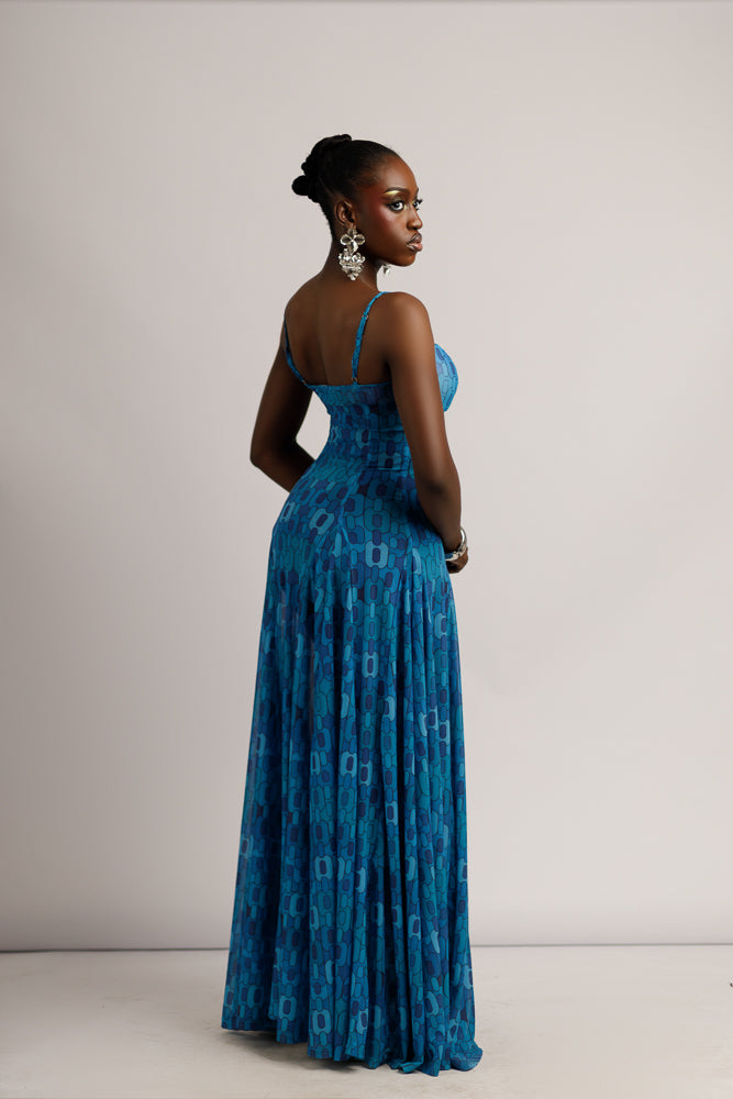 GISELE MAXI MESH DRESS