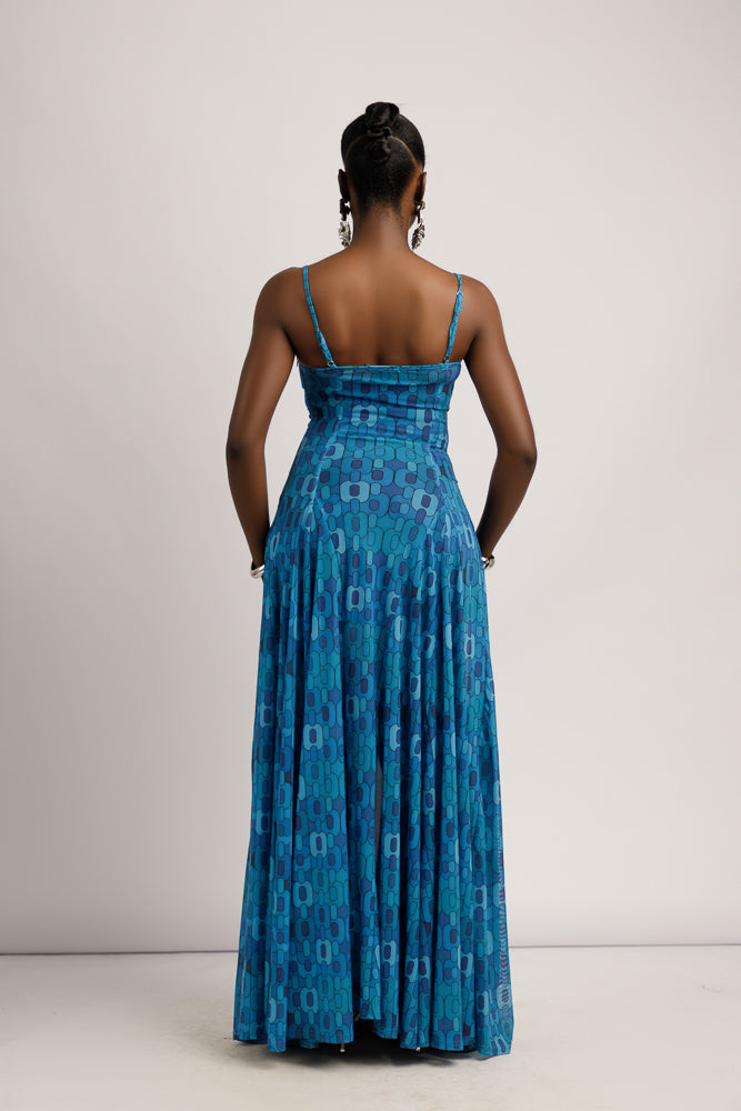 GISELE MAXI MESH DRESS
