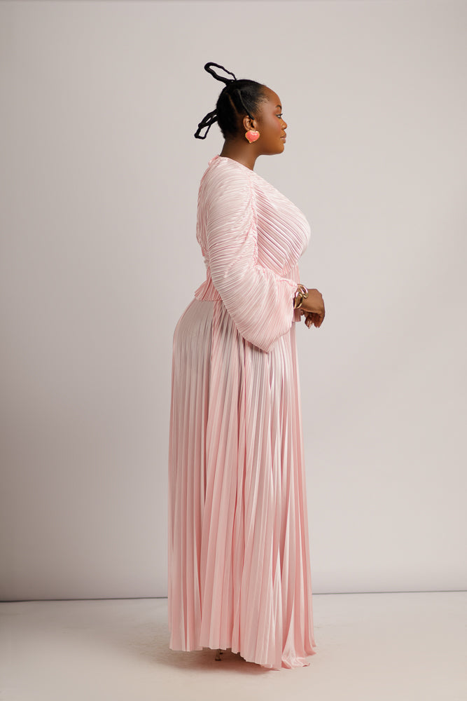 ALBA ZUKI SKIRT SET - BLUSH PINK