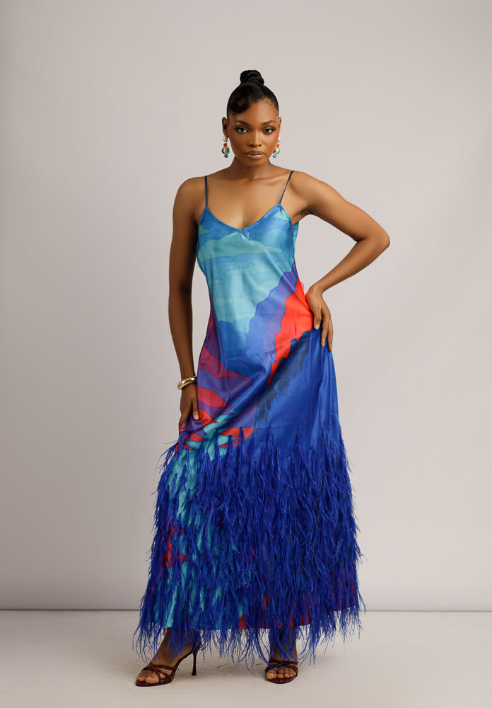 IVY FEATHERED DRESS