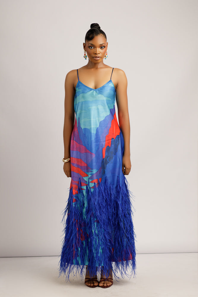 IVY FEATHERED DRESS