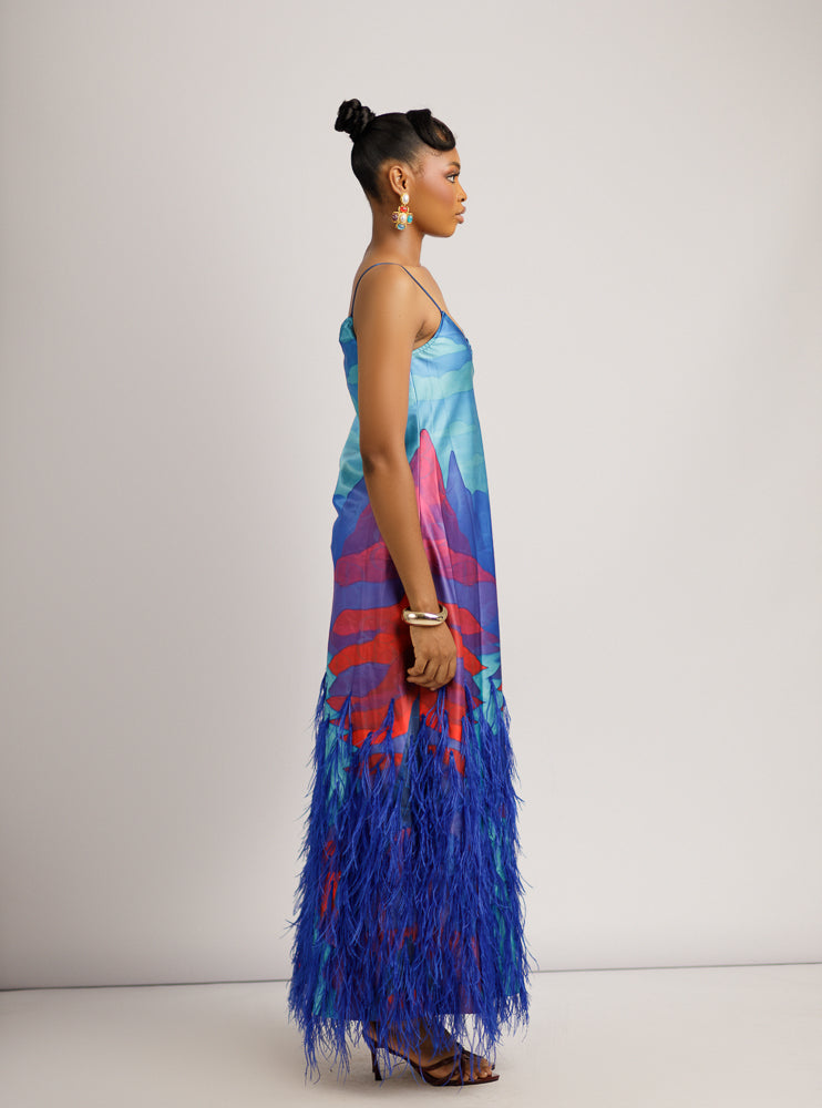 IVY FEATHERED DRESS