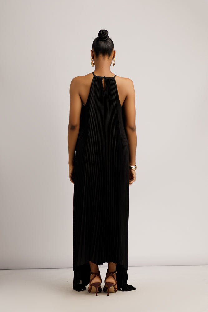 MUSE ZUKI CAPE DRESS - BLACK