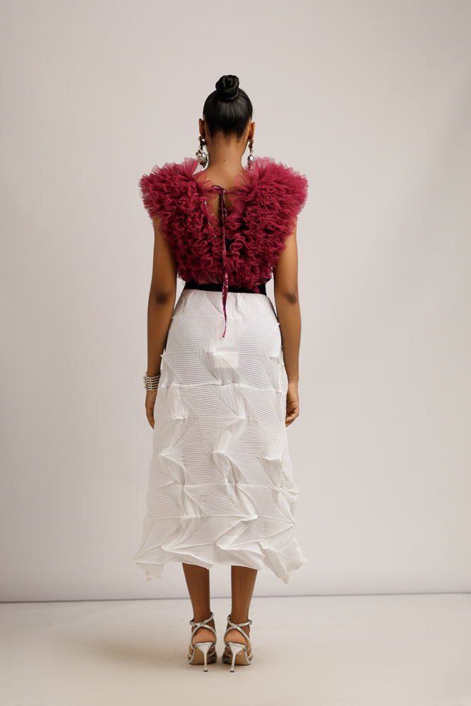 AMA ZUKI SKIRT - WHITE