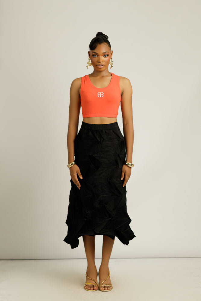 DOS CROPPED TANK - ORANGE