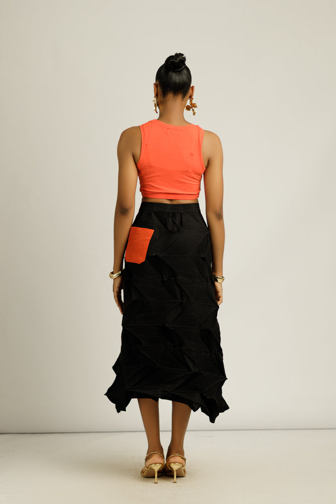 DOS CROPPED TANK - ORANGE