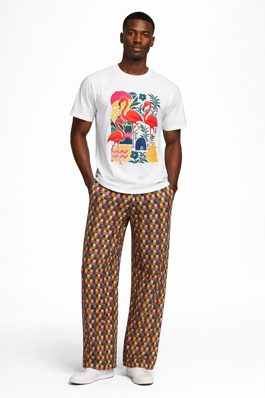 DOS FLAMINGO TSHIRT- WHITE