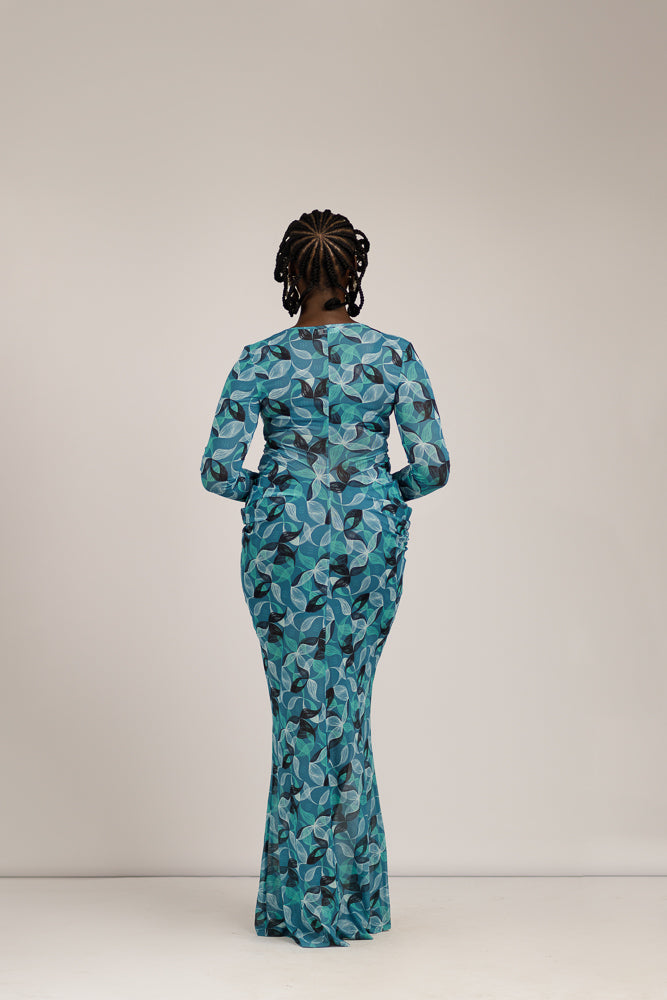 ASHLEIGH MESH DRESS – TEAL