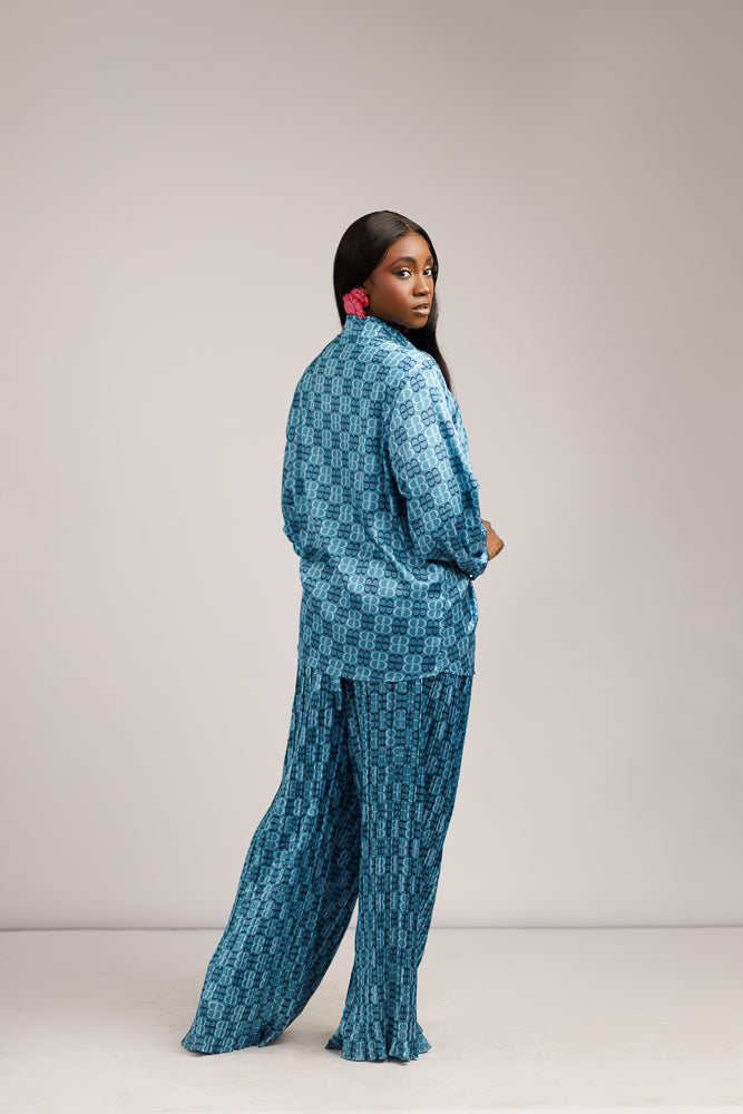 TOLA PANT SET - TURQUOISE