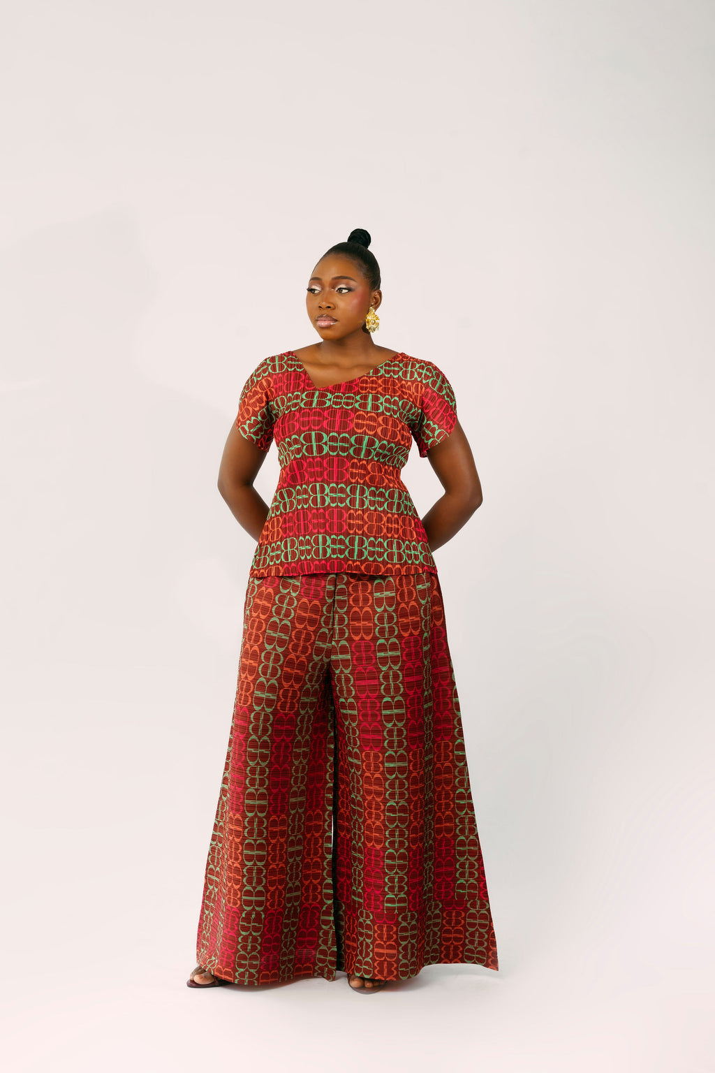 LUNA ZUKI PANT SET - MAROON