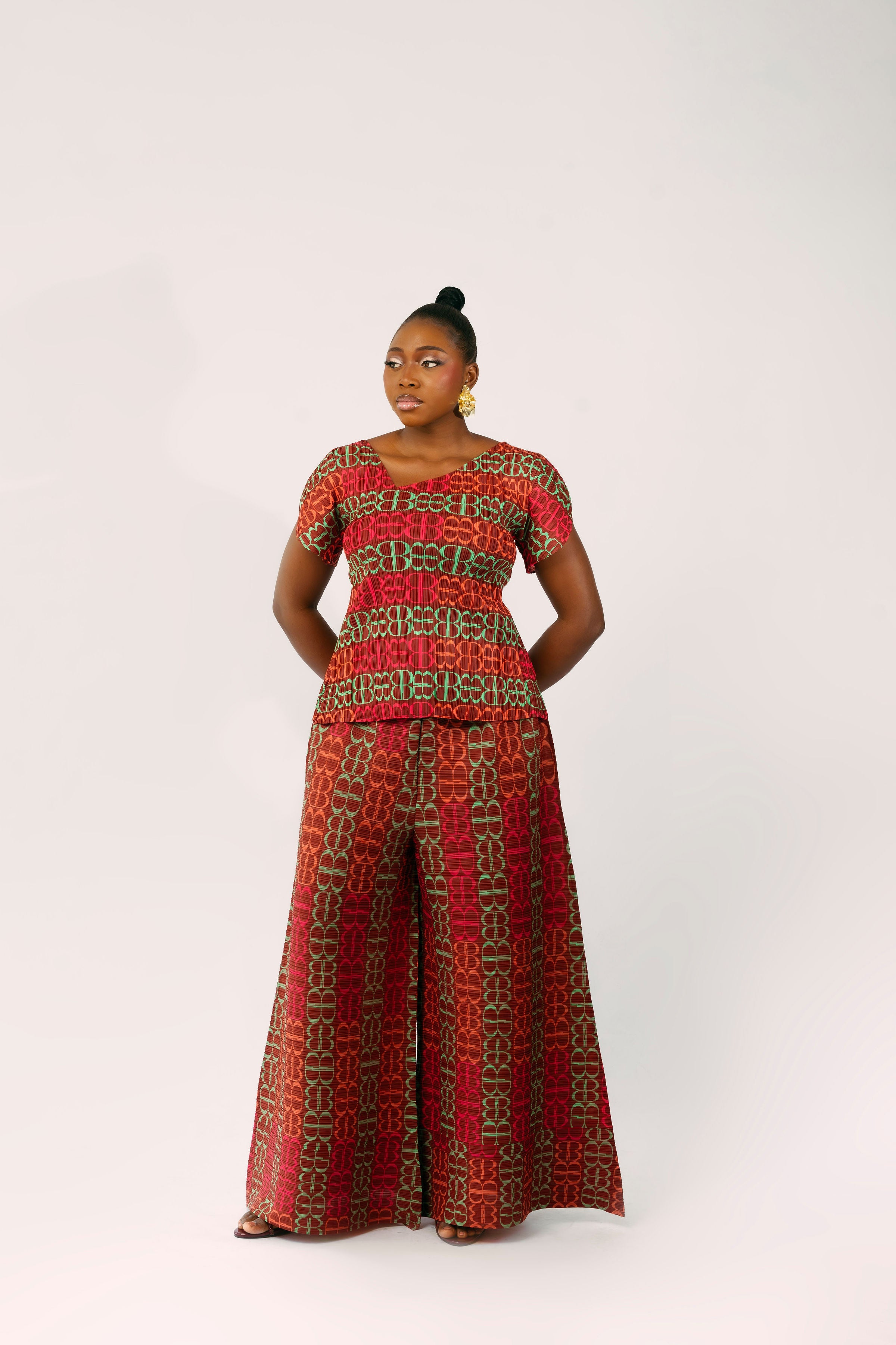 LUNA ZUKI PANT SET - MAROON