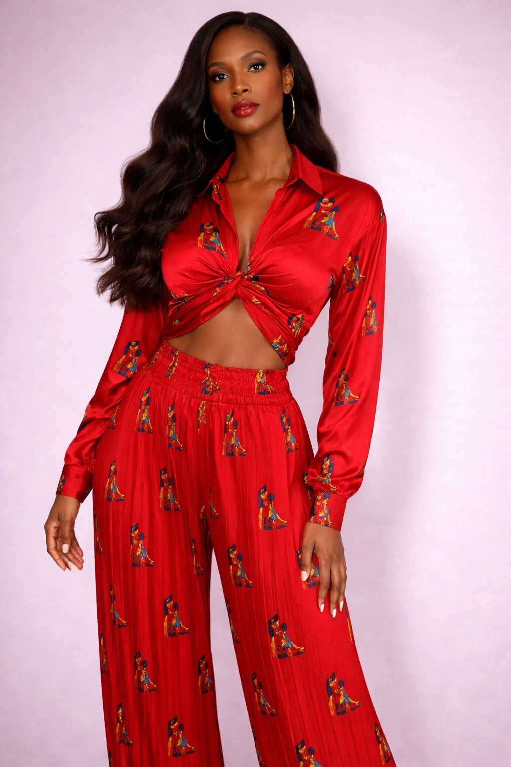 FARI WRAP CO-ORD SET - ORANGE