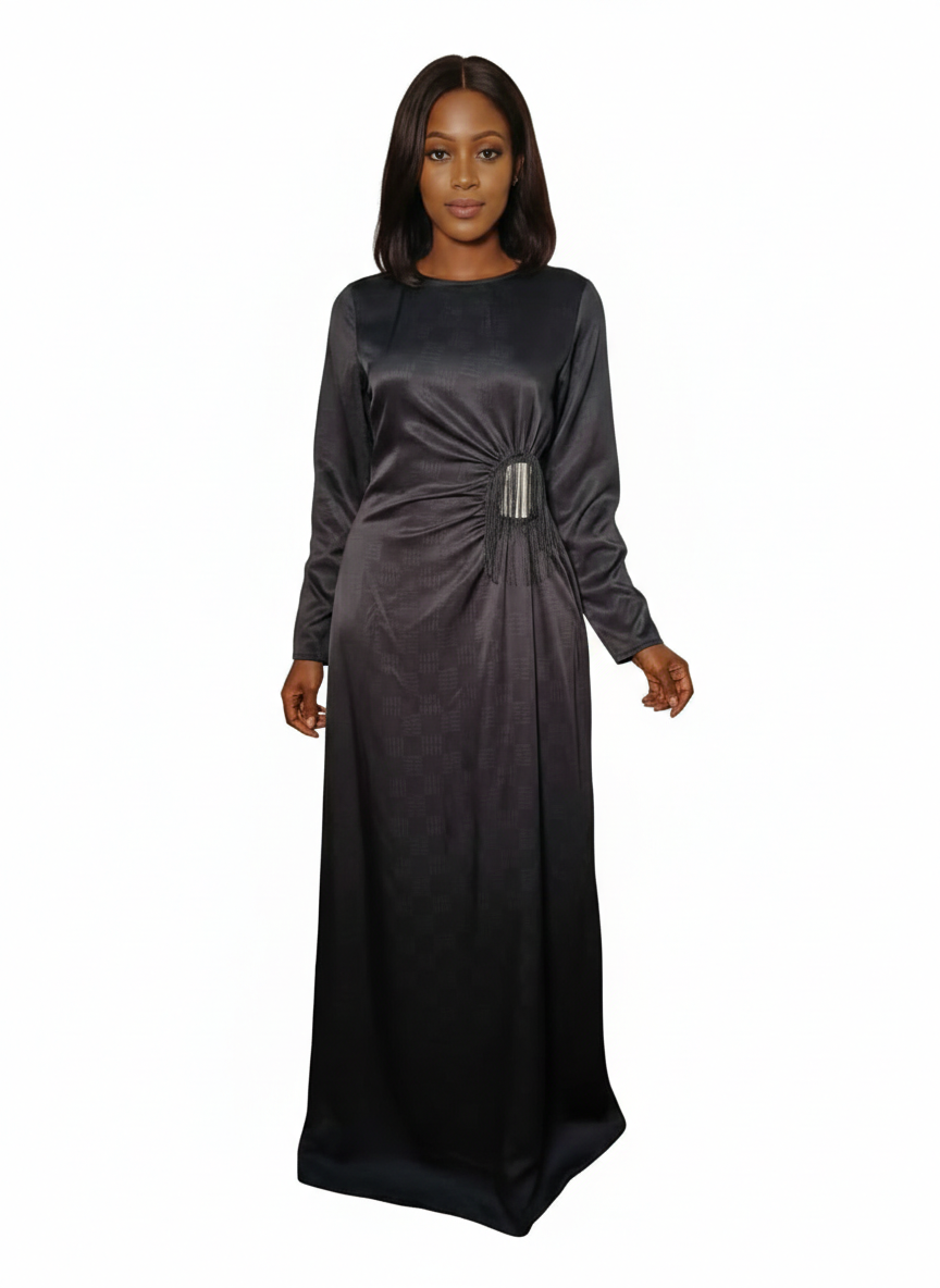 JOKE PEEP DRESS - BLACK