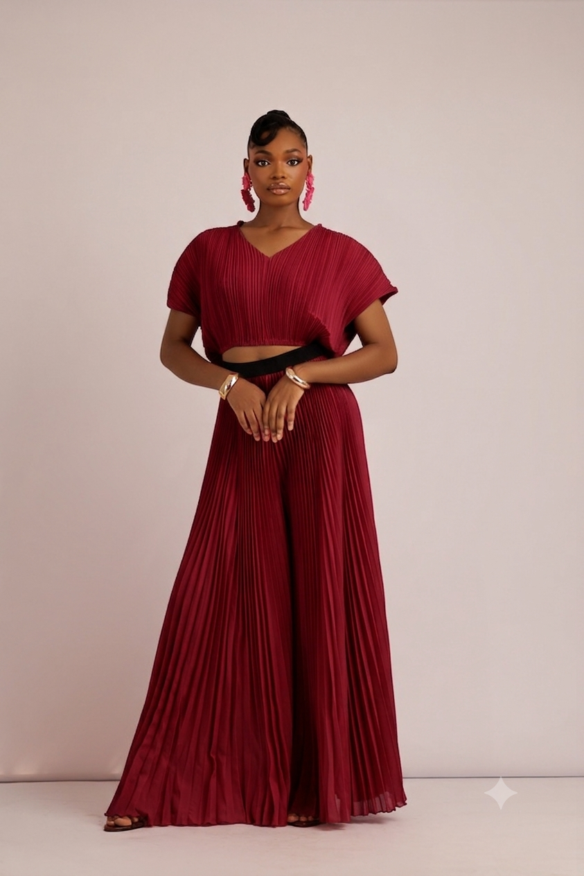 ZURI ZUKI PANT SET - MAROON
