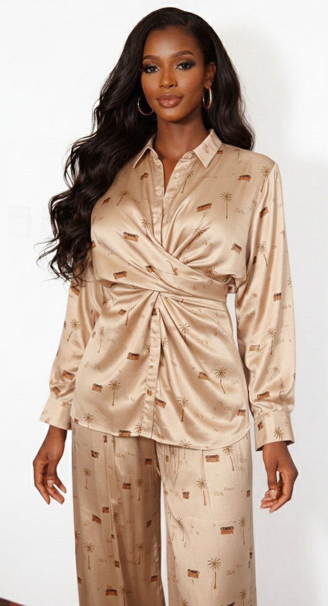 TEMI PANT SET - BEIGE