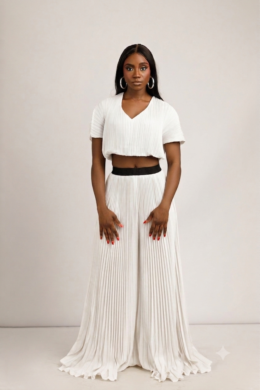 ZURI ZUKI PANT SET - WHITE