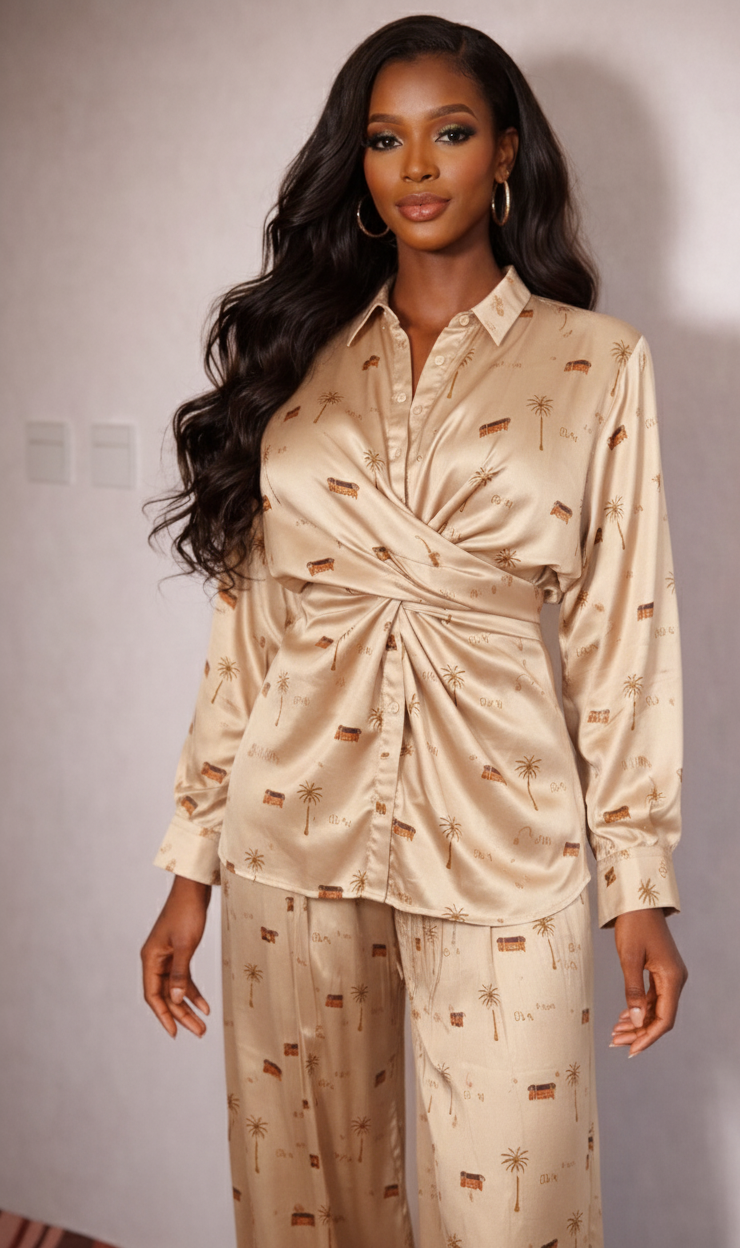 TEMI PANT SET - BEIGE