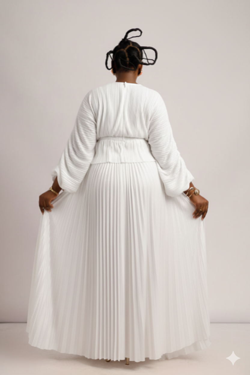 ALBA ZUKI SKIRT SET - WHITE