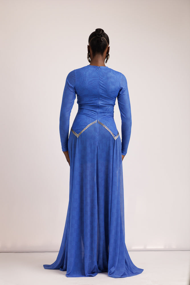 FRAN MAXI DRESS - BLUE