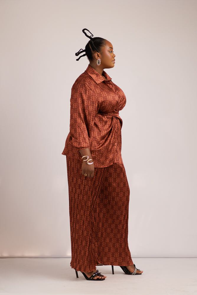 TOLA PANT SET - BROWN