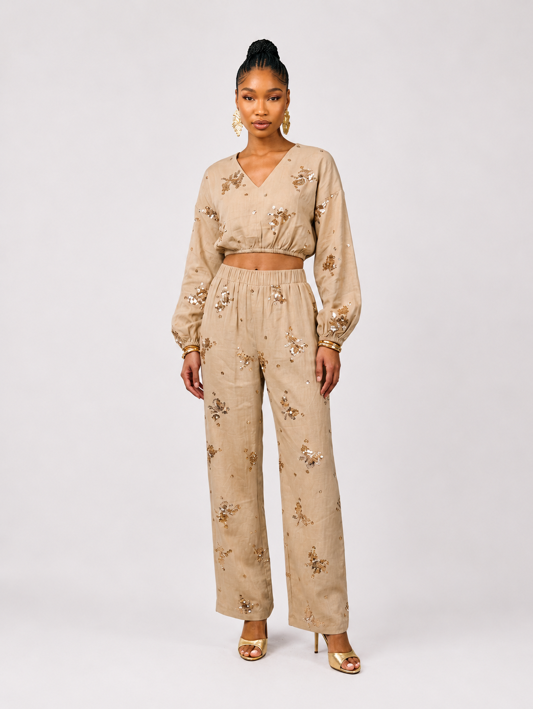 MYKONOS PANT SET - BEIGE