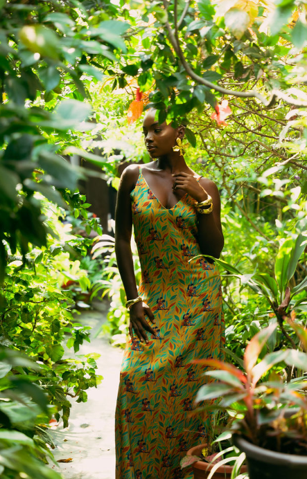 BELLA SLIP DRESS - MUSTARD