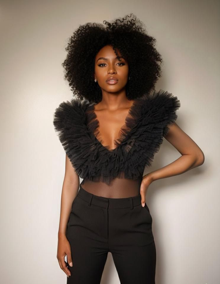 CLEO BODYSUIT- BLACK