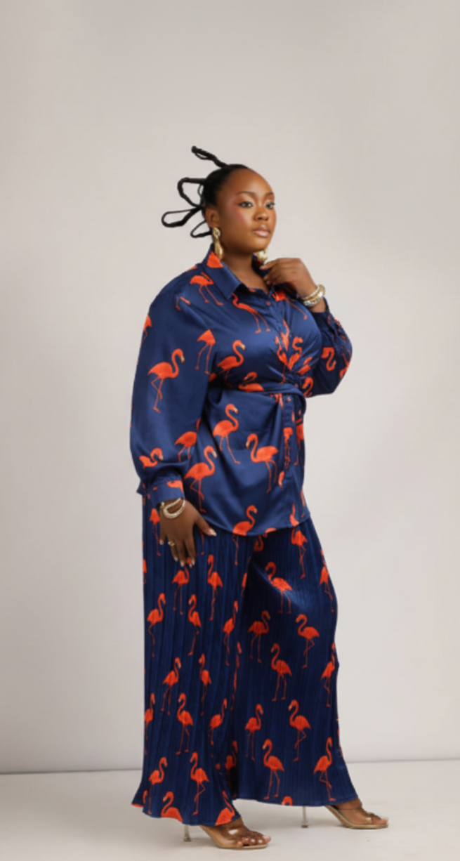 LOLA SIGNATURE PANT SET - NAVY BLUE