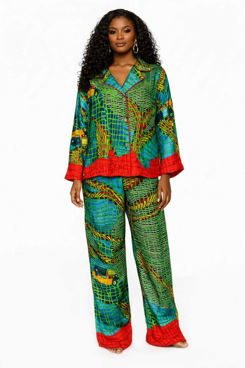 KENTRA PANT SET - GREEN