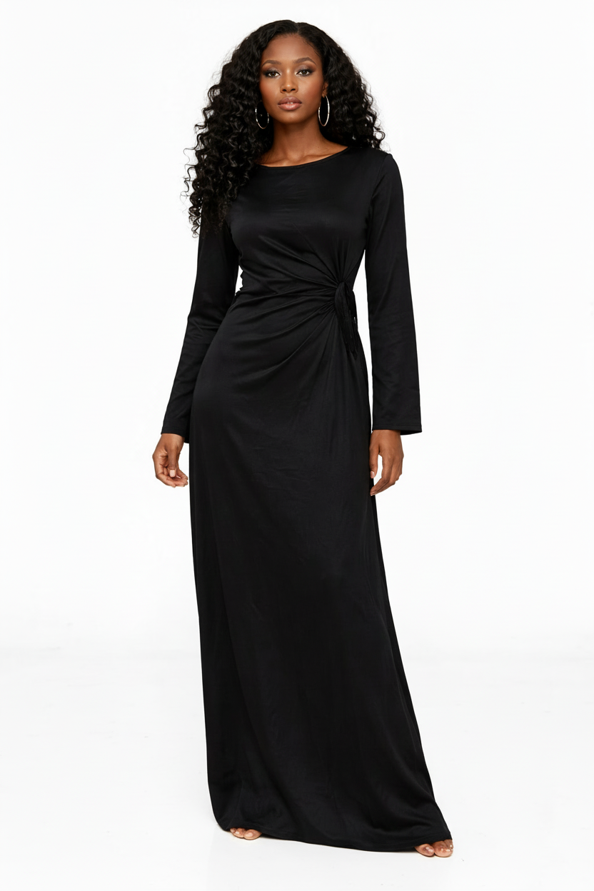 JOKE PEEP DRESS - BLACK