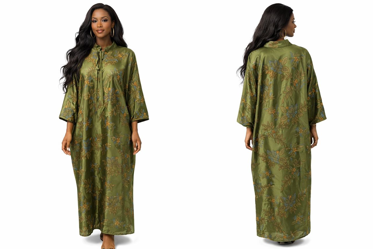 THE SALMA LUXE KAFTAN - EMERALD