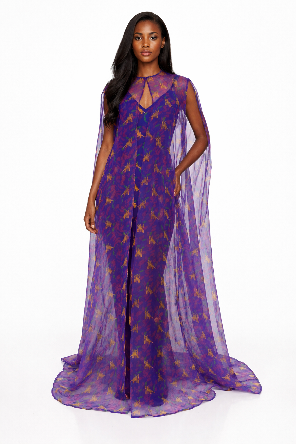 SIMI ORGANZA KIMONO - PURPLE