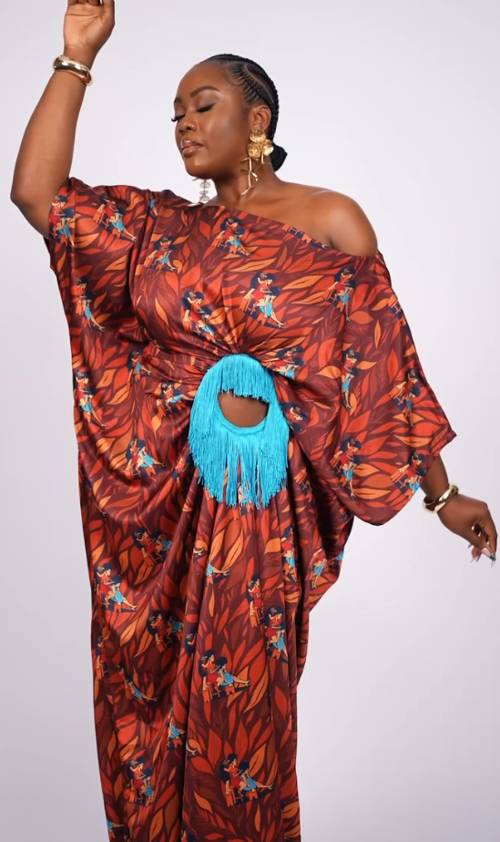THE BOLA PEEP KAFTAN - TEAL
